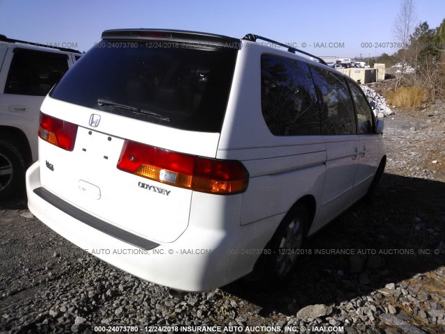 5FNRL18014B024548 - 2004 HONDA ODYSSEY EXL WHITE photo 4