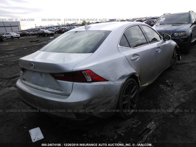 JTHCF1D23E5009698 - 2014 LEXUS IS 250 SILVER photo 4