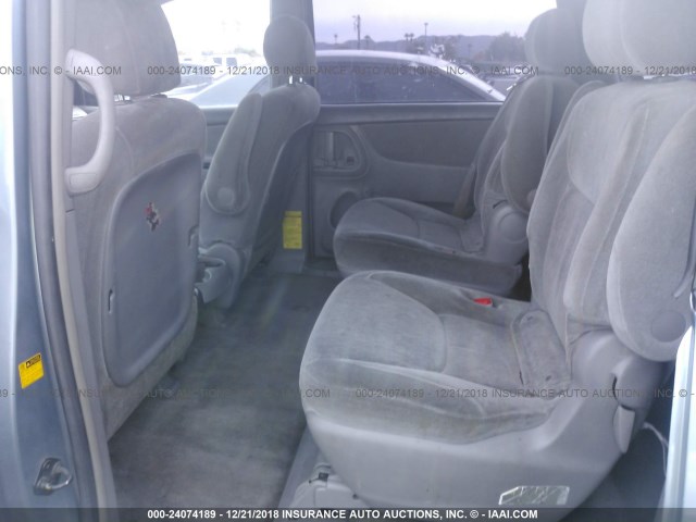 5TDZA23C25S244548 - 2005 TOYOTA SIENNA CE/LE Light Blue photo 8