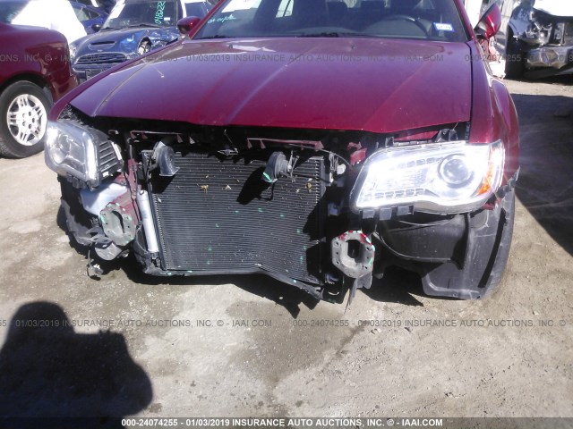 2C3CCAAG4EH272760 - 2014 CHRYSLER 300 RED photo 6