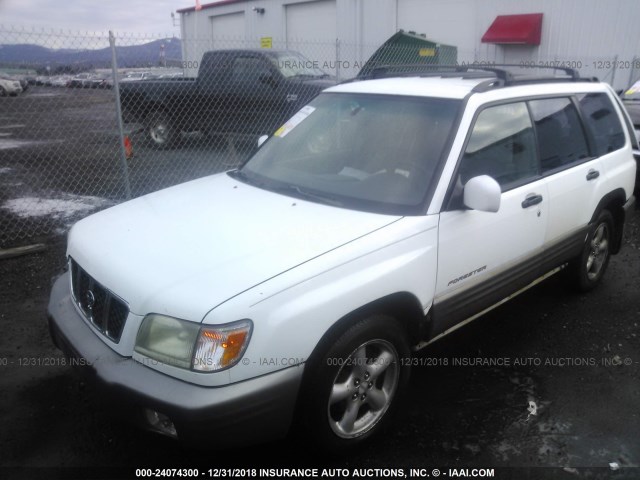 JF1SF65532H743373 - 2002 SUBARU FORESTER S WHITE photo 2