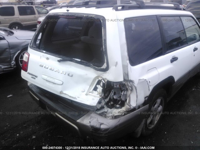 JF1SF65532H743373 - 2002 SUBARU FORESTER S WHITE photo 6