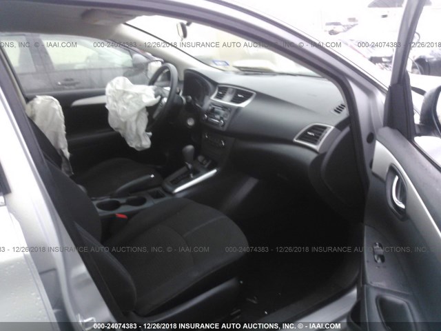 3N1AB7APXGY285862 - 2016 NISSAN SENTRA S/SV/SR/SL SILVER photo 5