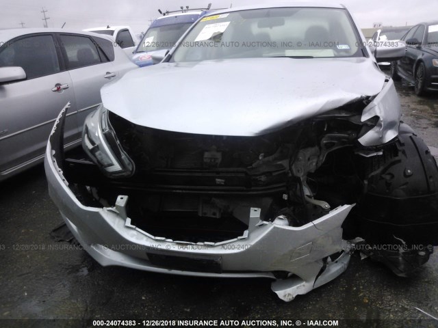 3N1AB7APXGY285862 - 2016 NISSAN SENTRA S/SV/SR/SL SILVER photo 6