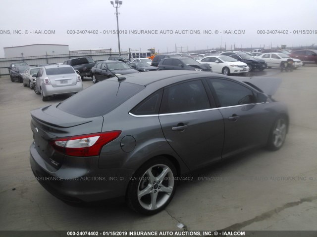 1FADP3J27EL293681 - 2014 FORD FOCUS TITANIUM GRAY photo 4