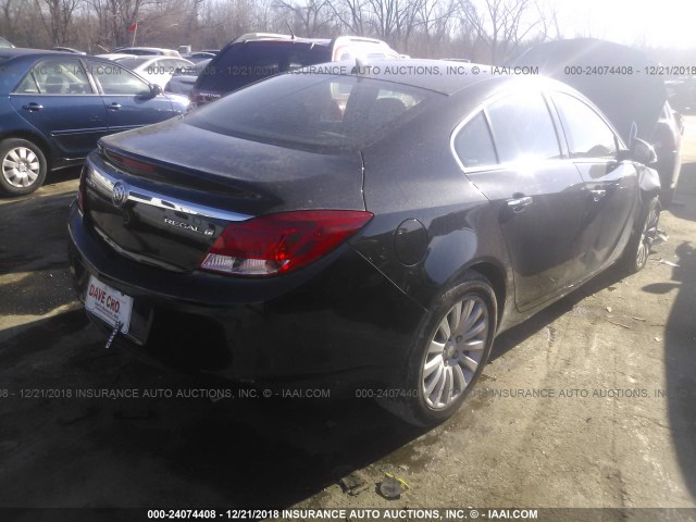 2G4GS5EV1D9250266 - 2013 BUICK REGAL PREMIUM BLACK photo 4