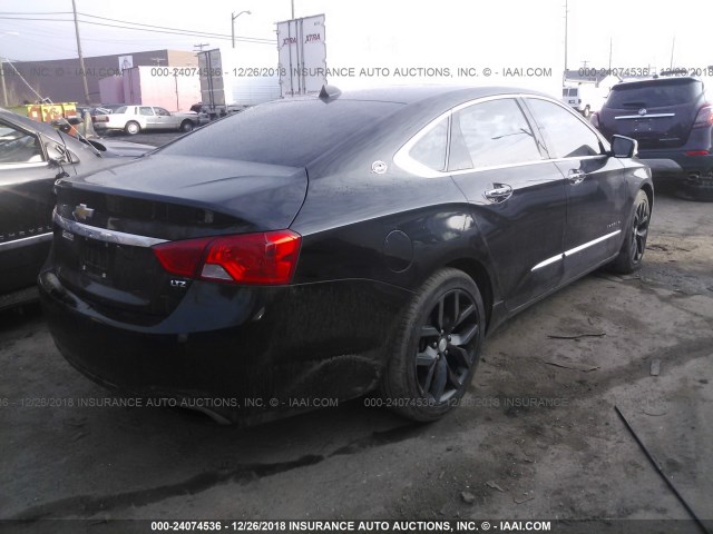 2G1155S38E9128096 - 2014 CHEVROLET IMPALA LTZ BLACK photo 4