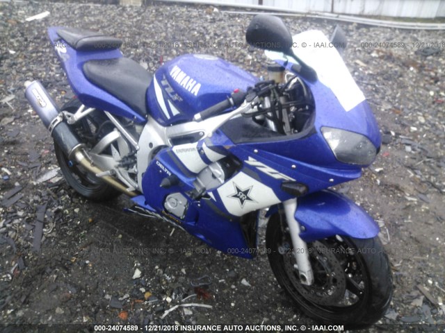 JYARJ04E41A011665 - 2001 YAMAHA YZFR6 L BLUE photo 1