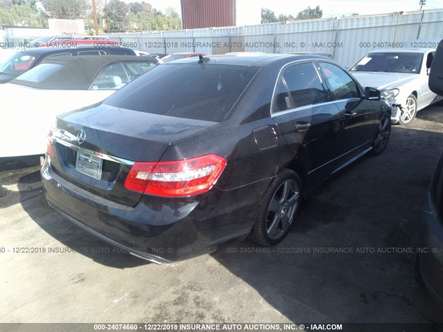 WDDHF5GB5BA262492 - 2011 MERCEDES-BENZ E 350 BLACK photo 4