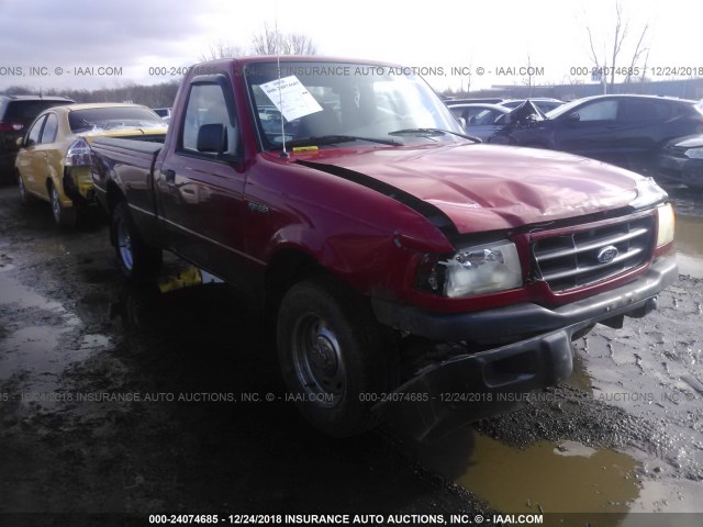 1FTYR10C11TA35106 - 2001 FORD RANGER RED photo 1