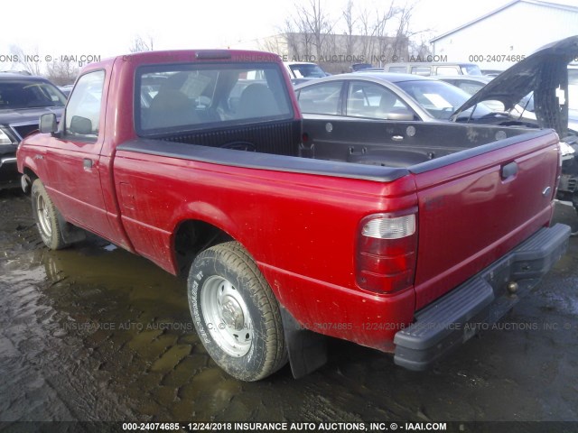 1FTYR10C11TA35106 - 2001 FORD RANGER RED photo 3