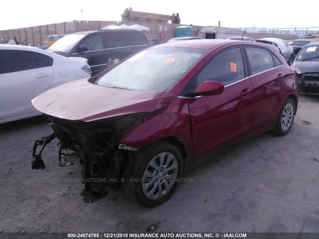 KMHD35LH1GU257691 - 2016 HYUNDAI ELANTRA GT RED photo 2