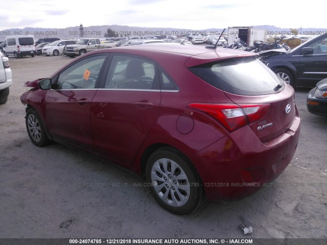 KMHD35LH1GU257691 - 2016 HYUNDAI ELANTRA GT RED photo 3