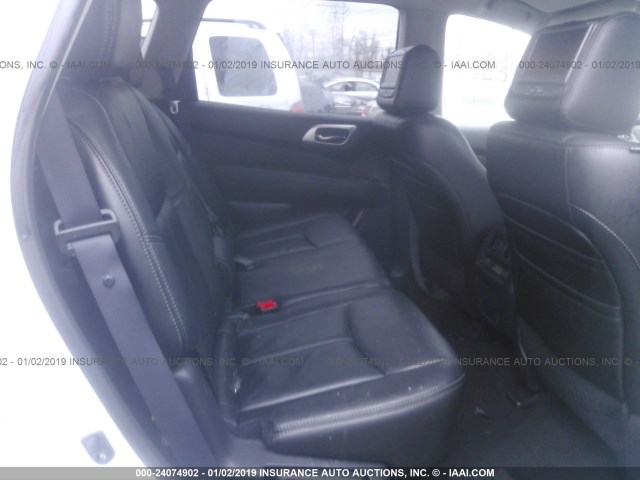 5N1AR2MM7DC663312 - 2013 NISSAN PATHFINDER S/SV/SL/PLATINUM WHITE photo 8