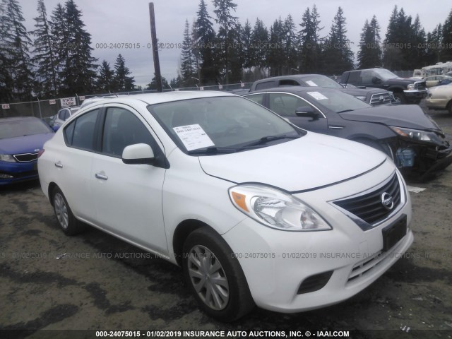 3N1CN7AP1CL816387 - 2012 NISSAN VERSA S/SV/SL WHITE photo 1