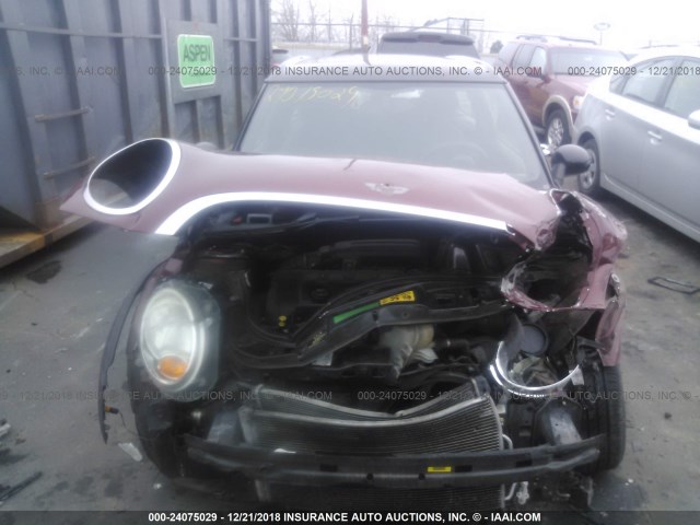 WMWML33569TX35866 - 2009 MINI COOPER CLUBMAN RED photo 6