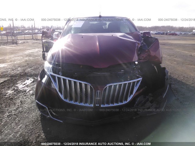 2LMDJ8JK8EBL04874 - 2014 LINCOLN MKX RED photo 6