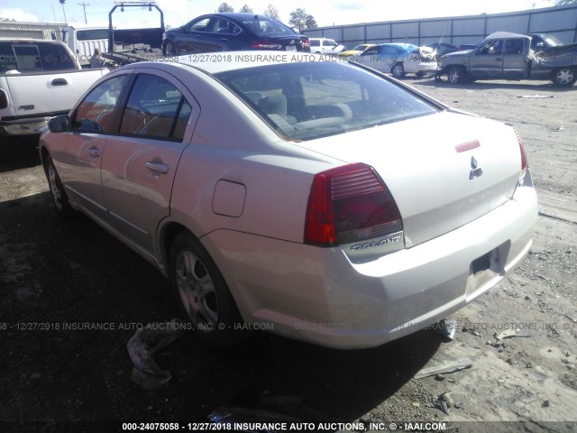 4A3AB36F95E050446 - 2005 MITSUBISHI GALANT ES MEDIUM/LS MEDIUM WHITE photo 3