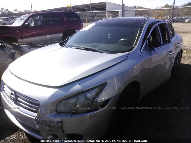 1N4AA5AP0CC818511 - 2012 NISSAN MAXIMA S/SV SILVER photo 2