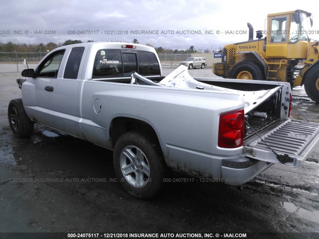 1D7HE32K69S729275 - 2009 DODGE DAKOTA SXT SILVER photo 3