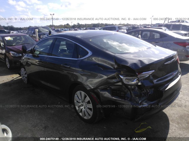 1C3CCCFB2FN611274 - 2015 CHRYSLER 200 LX GRAY photo 3