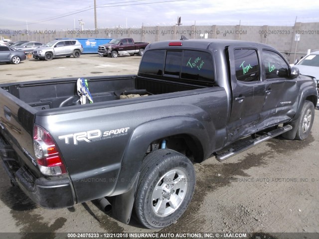 3TMKU4HN2FM045676 - 2015 TOYOTA TACOMA GRAY photo 4