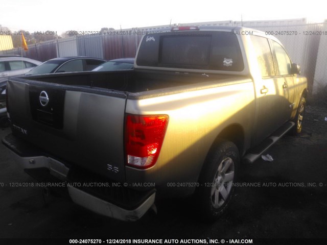 1N6AA07A36N563195 - 2006 NISSAN TITAN XE/SE/LE SILVER photo 4