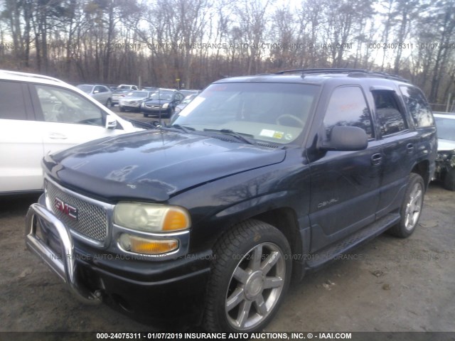 1GKEK63U82J265848 - 2002 GMC DENALI BLACK photo 2