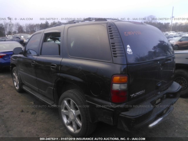 1GKEK63U82J265848 - 2002 GMC DENALI BLACK photo 3