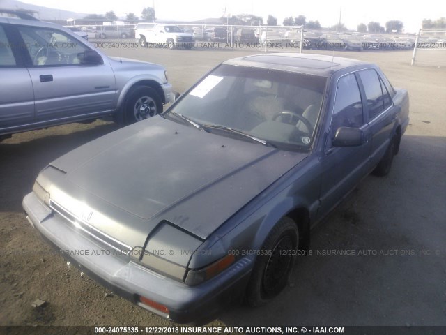 JHMBA7442GC045718 - 1986 HONDA ACCORD LXI BLUE photo 2