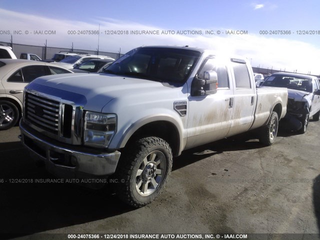 1FTWW31R98ED47039 - 2008 FORD F350 SRW SUPER DUTY WHITE photo 2