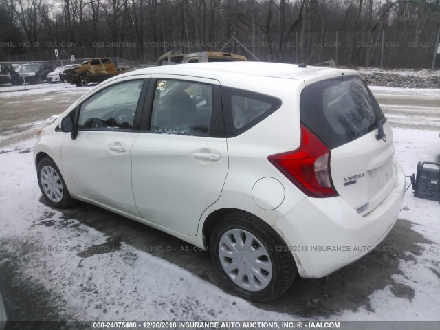 3N1CE2CP3EL386834 - 2014 NISSAN VERSA NOTE S/S PLUS/SV/SL WHITE photo 3