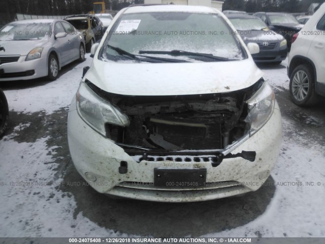 3N1CE2CP3EL386834 - 2014 NISSAN VERSA NOTE S/S PLUS/SV/SL WHITE photo 6