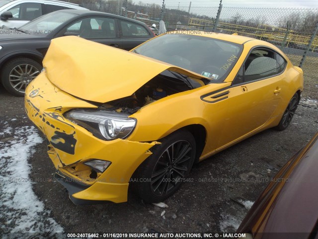 JF1ZNAA13F9706914 - 2015 TOYOTA SCION FR-S YELLOW photo 2