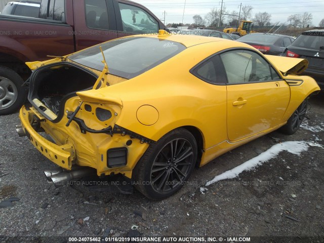 JF1ZNAA13F9706914 - 2015 TOYOTA SCION FR-S YELLOW photo 4