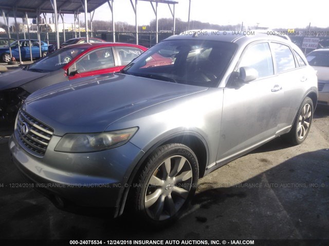 JNRBS08W65X401272 - 2005 INFINITI FX45 SILVER photo 2