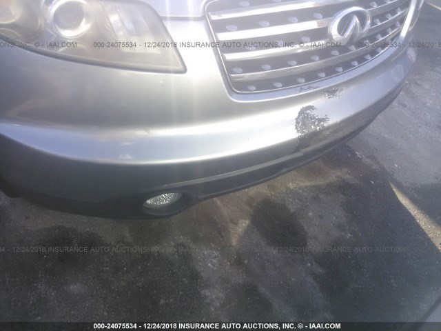 JNRBS08W65X401272 - 2005 INFINITI FX45 SILVER photo 6