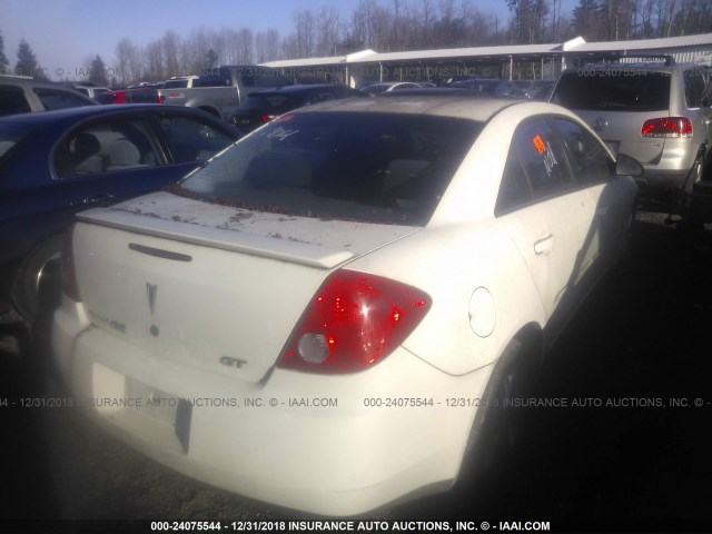 1G2ZH57N084192950 - 2008 PONTIAC G6 GT WHITE photo 4