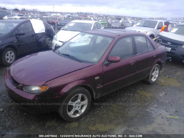 JM1BJ226231196444 - 2003 MAZDA PROTEGE DX/LX/ES MAROON photo 2