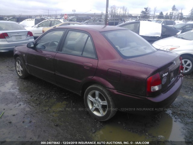 JM1BJ226231196444 - 2003 MAZDA PROTEGE DX/LX/ES MAROON photo 3