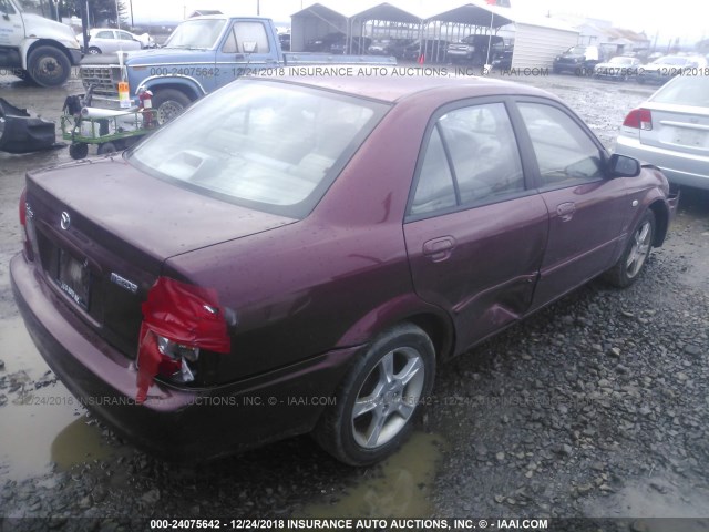 JM1BJ226231196444 - 2003 MAZDA PROTEGE DX/LX/ES MAROON photo 4