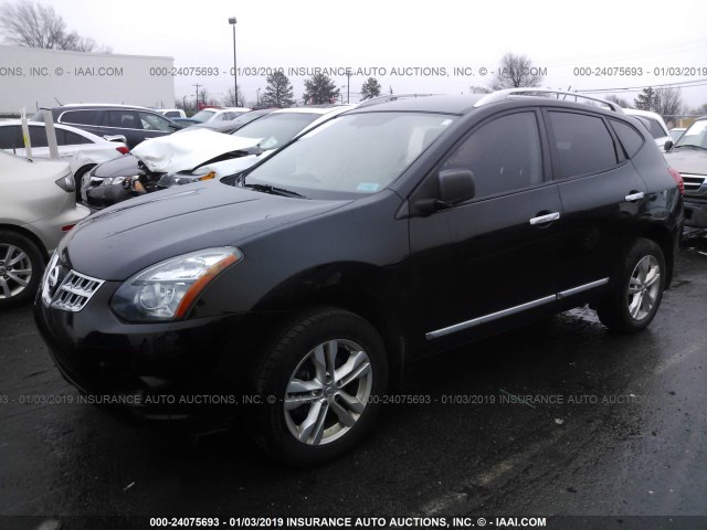 JN8AS5MT8FW665562 - 2015 NISSAN ROGUE SELECT S BLACK photo 2