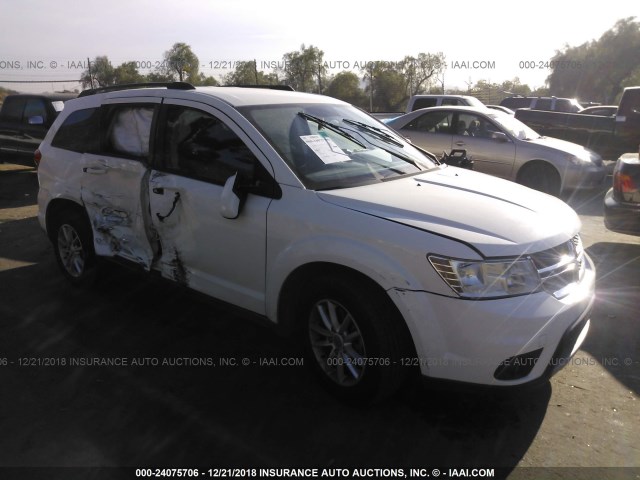 3C4PDCBG6DT592253 - 2013 DODGE JOURNEY SXT WHITE photo 1