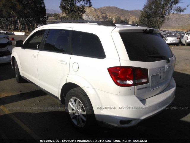 3C4PDCBG6DT592253 - 2013 DODGE JOURNEY SXT WHITE photo 3