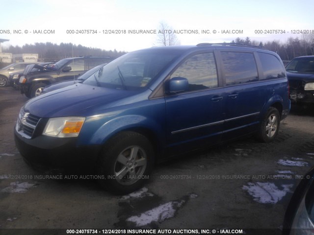 2D4RN5D18AR155169 - 2010 DODGE GRAND CARAVAN SXT BLUE photo 2