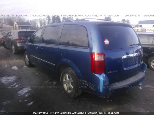 2D4RN5D18AR155169 - 2010 DODGE GRAND CARAVAN SXT BLUE photo 3