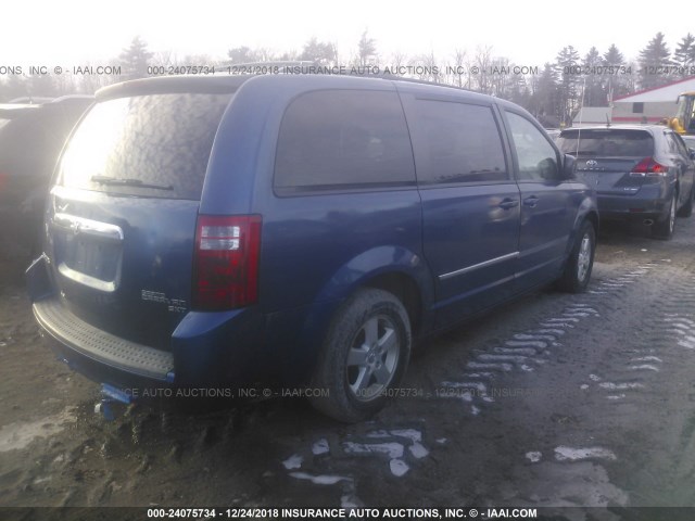 2D4RN5D18AR155169 - 2010 DODGE GRAND CARAVAN SXT BLUE photo 4