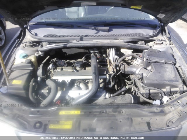 YV1RS592X62532821 - 2006 VOLVO S60 2.5T GRAY photo 10