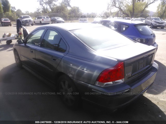 YV1RS592X62532821 - 2006 VOLVO S60 2.5T GRAY photo 3