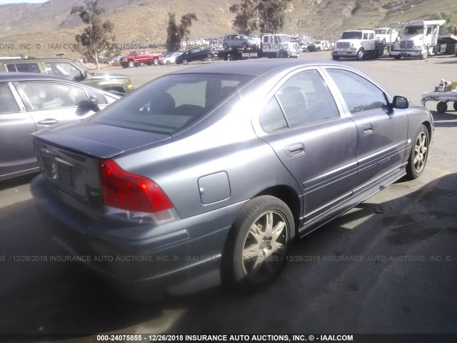 YV1RS592X62532821 - 2006 VOLVO S60 2.5T GRAY photo 4